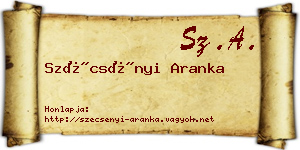 Szécsényi Aranka névjegykártya